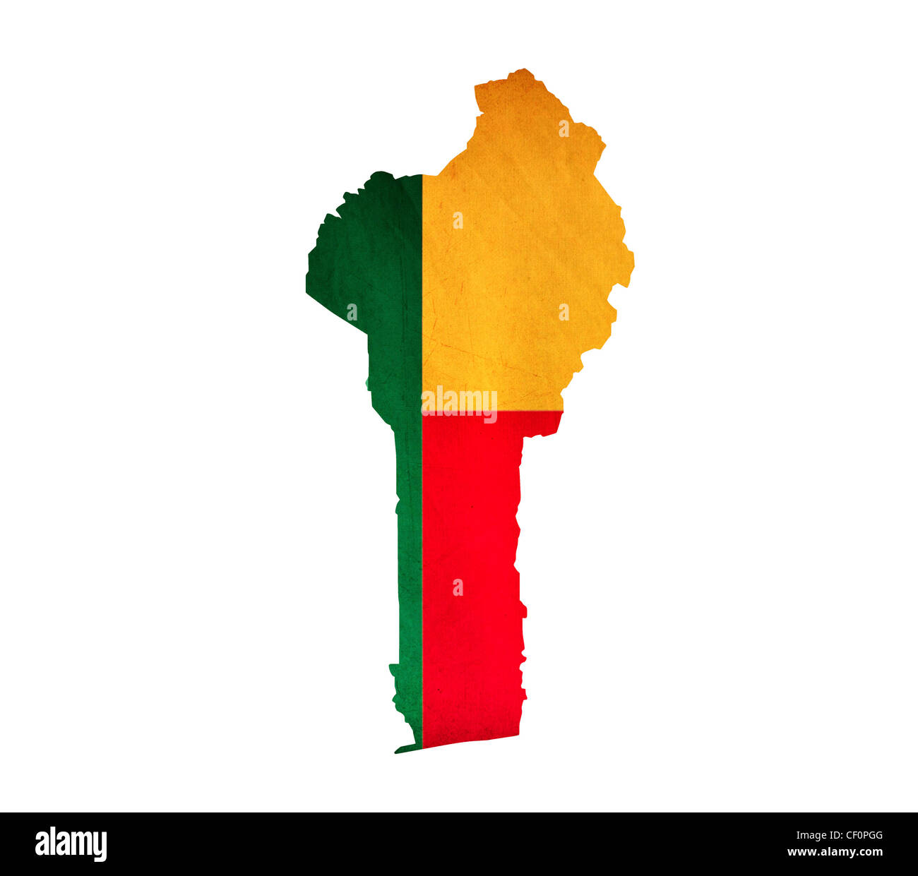 Map of Benin isolated Stock Photo