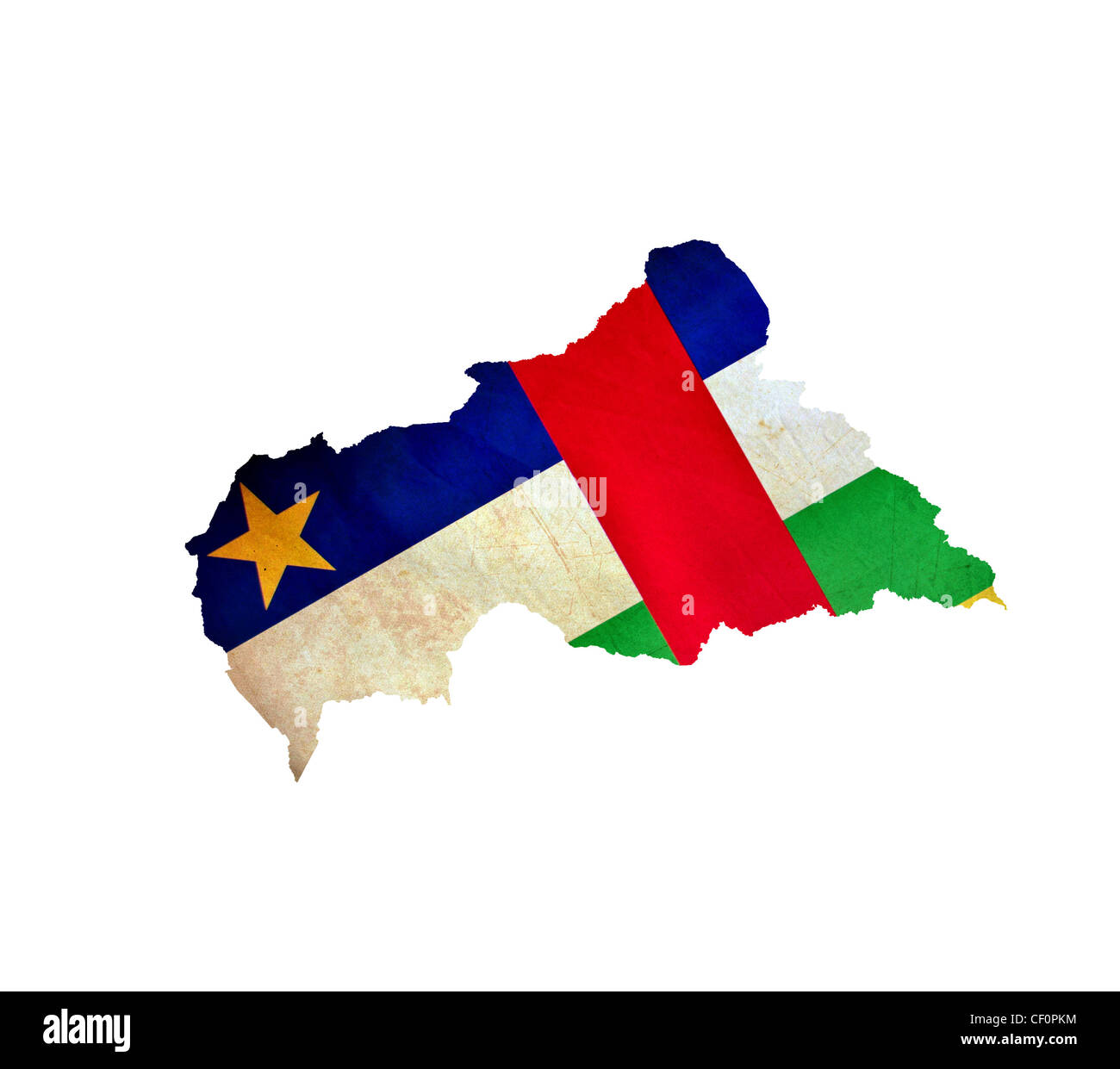 Map of Central African Republic isolated Stock Photo - Alamy