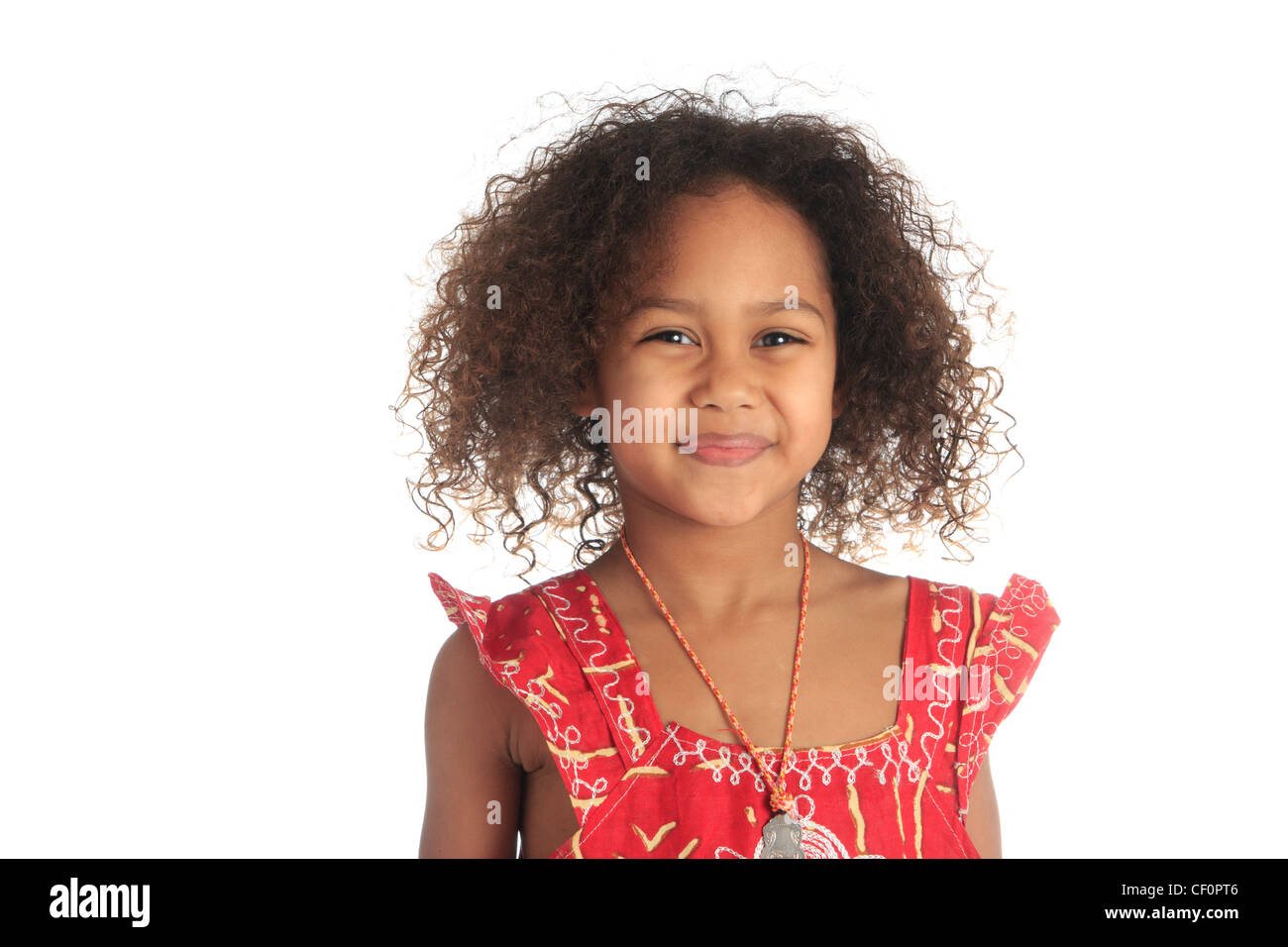 Afro American Beautiful Girl With Black Curly Hair Isolated Women Metisse Asian Stock Photo Alamy