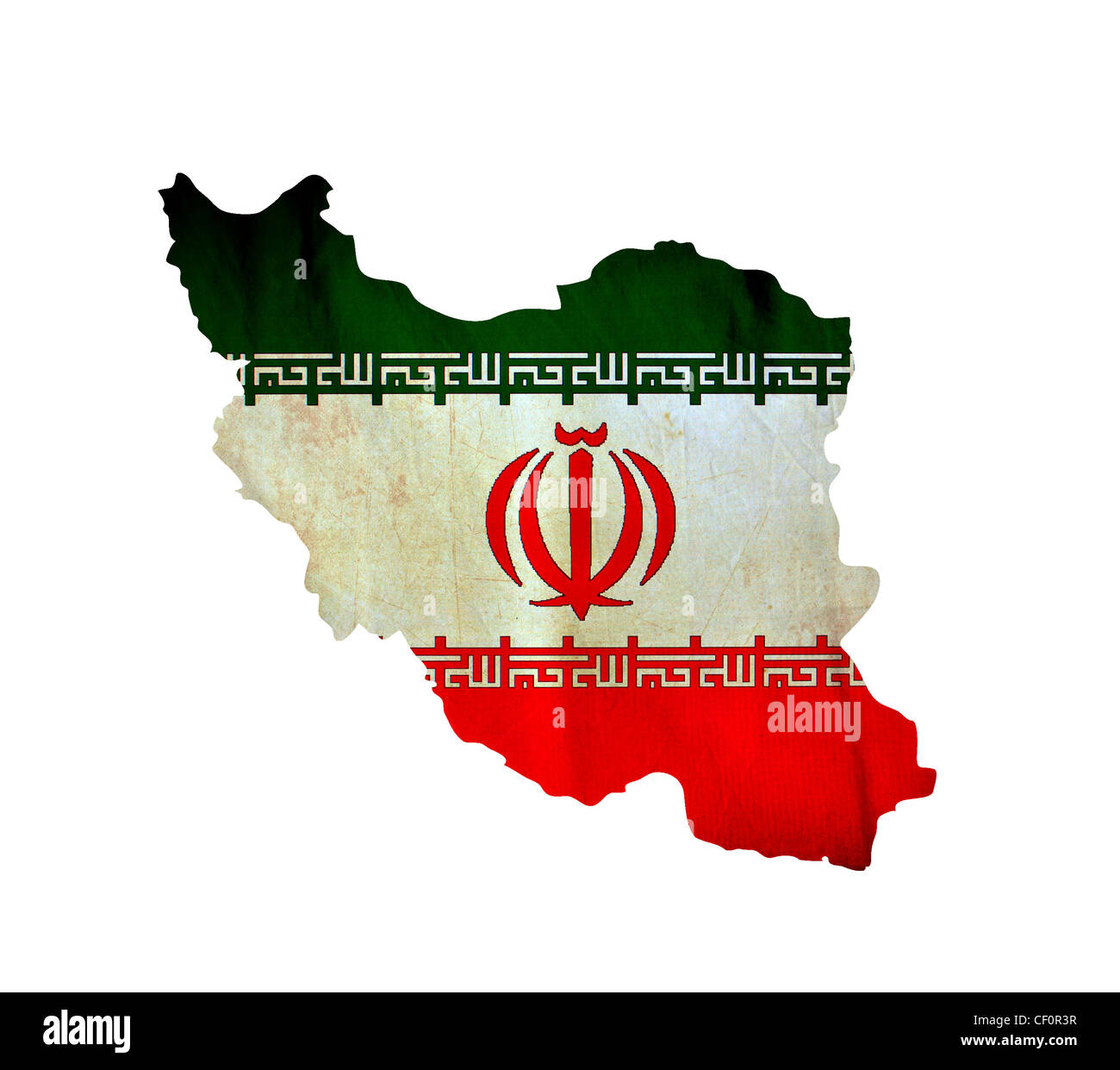Map of Iran isolated Stock Photo - Alamy