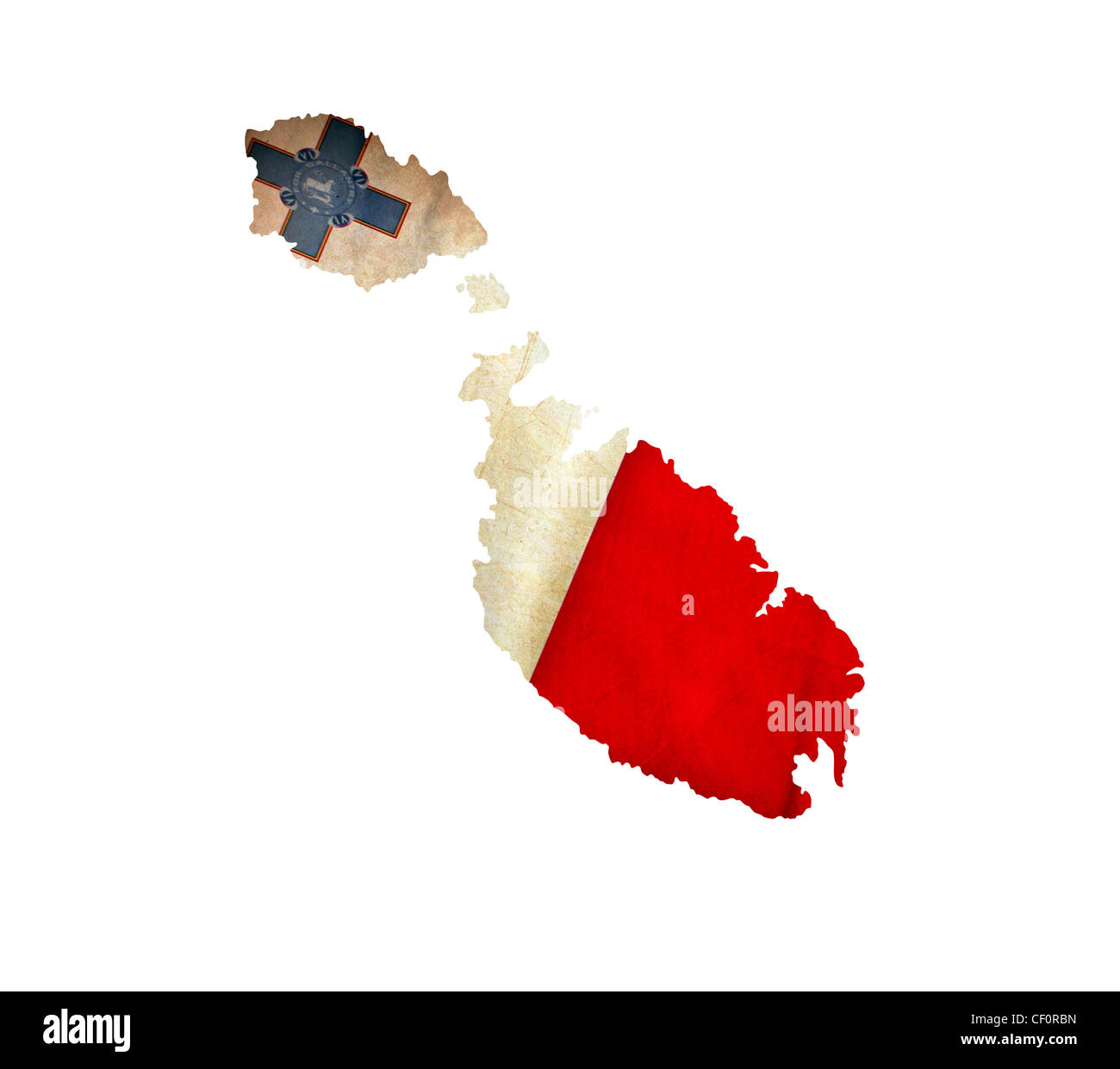 Map of Malta isolated Stock Photo - Alamy