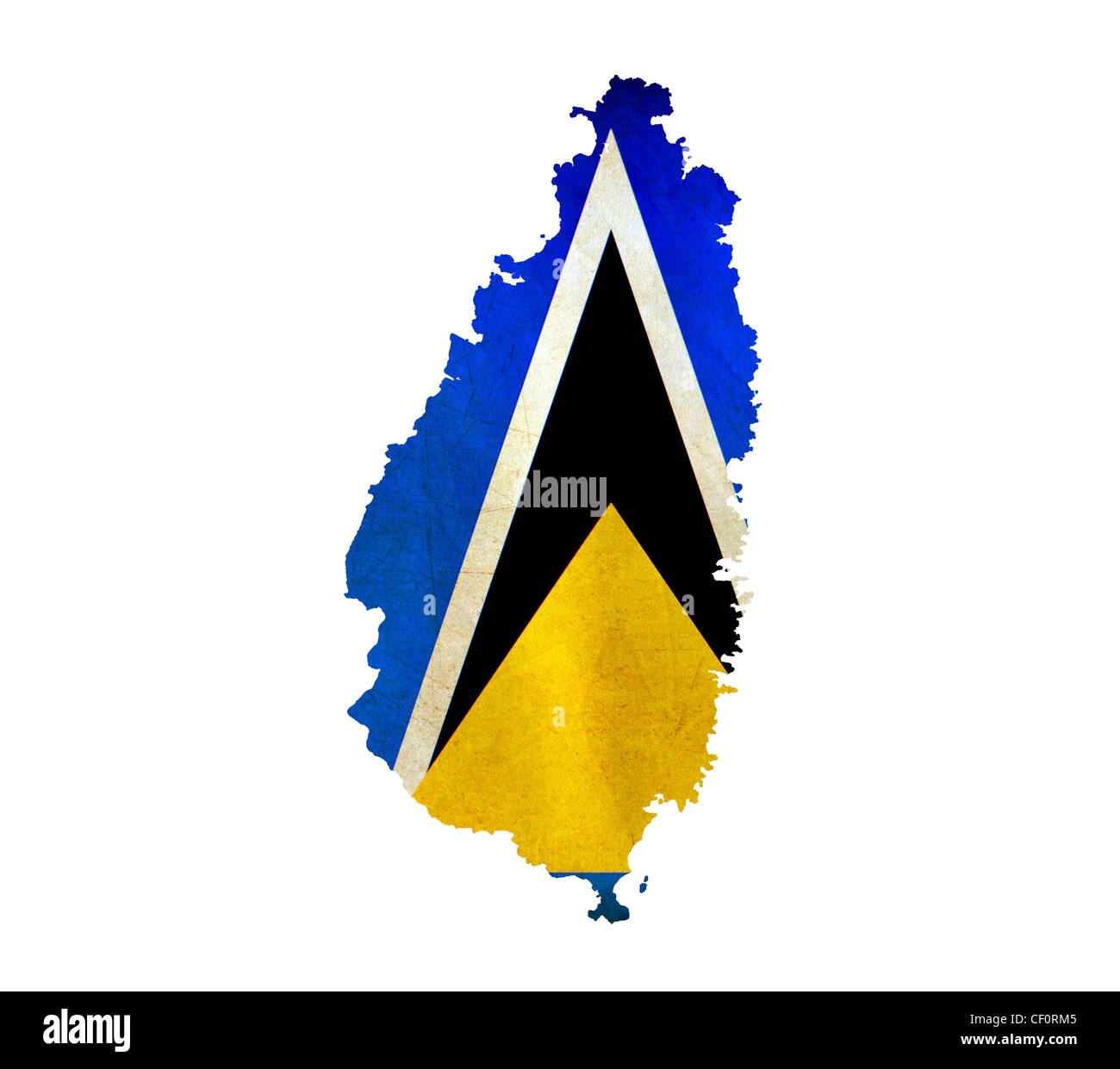 Map of Saint Lucia isolated Stock Photo Alamy