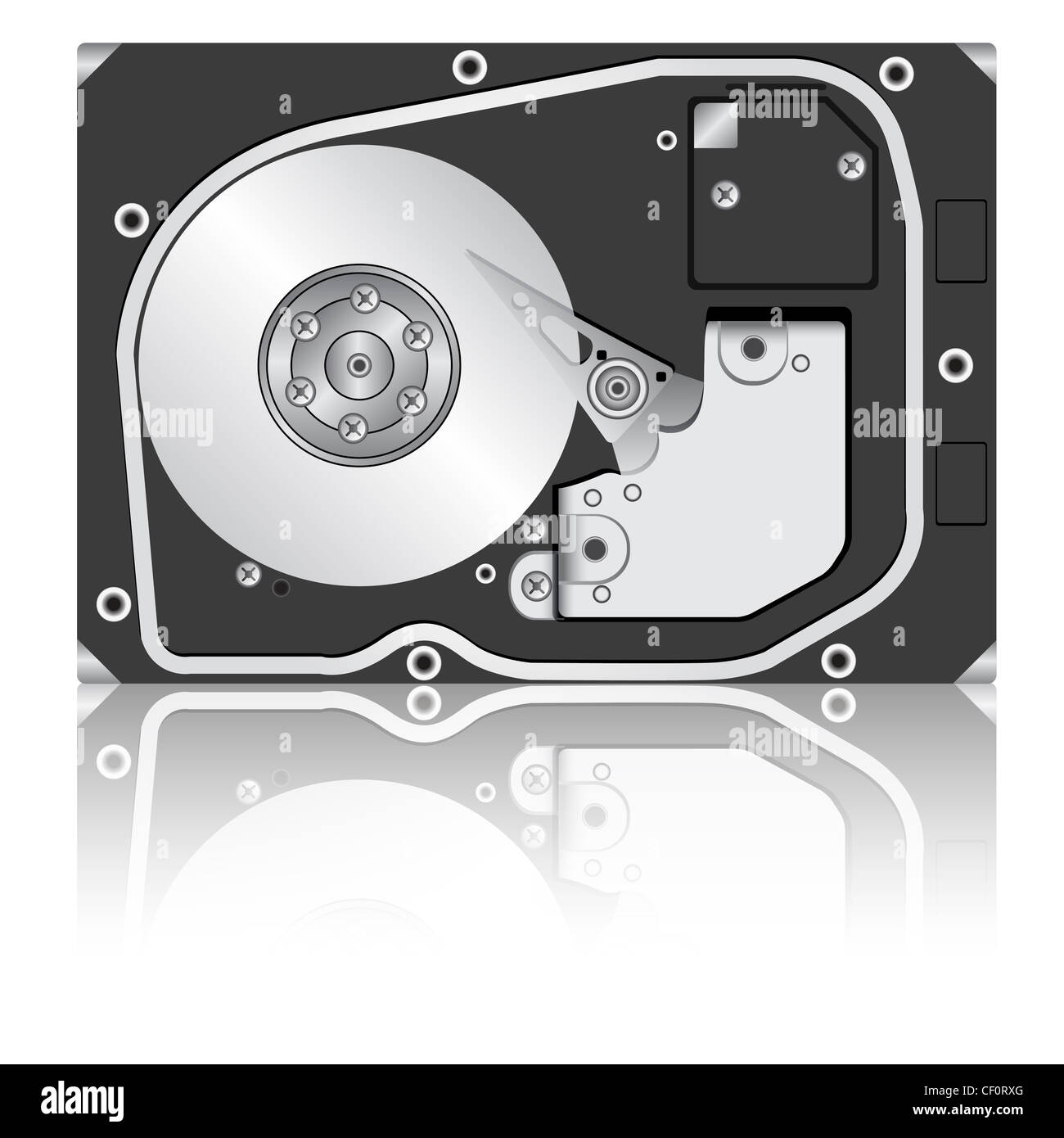 Computer hard disk drive. Vector illustration Stock Photo - Alamy