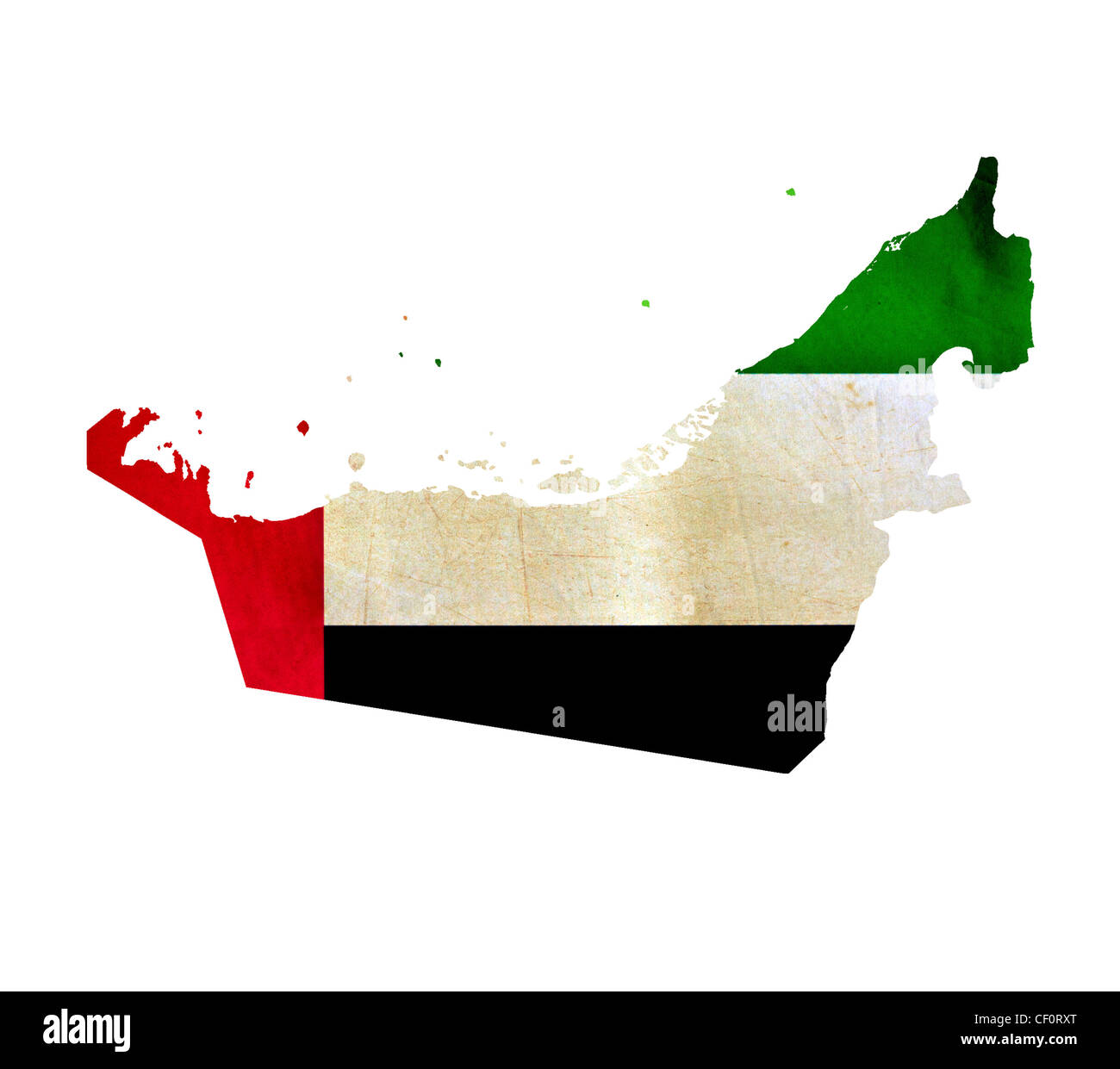 Map of United Arab Emirates isolated Stock Photo Alamy