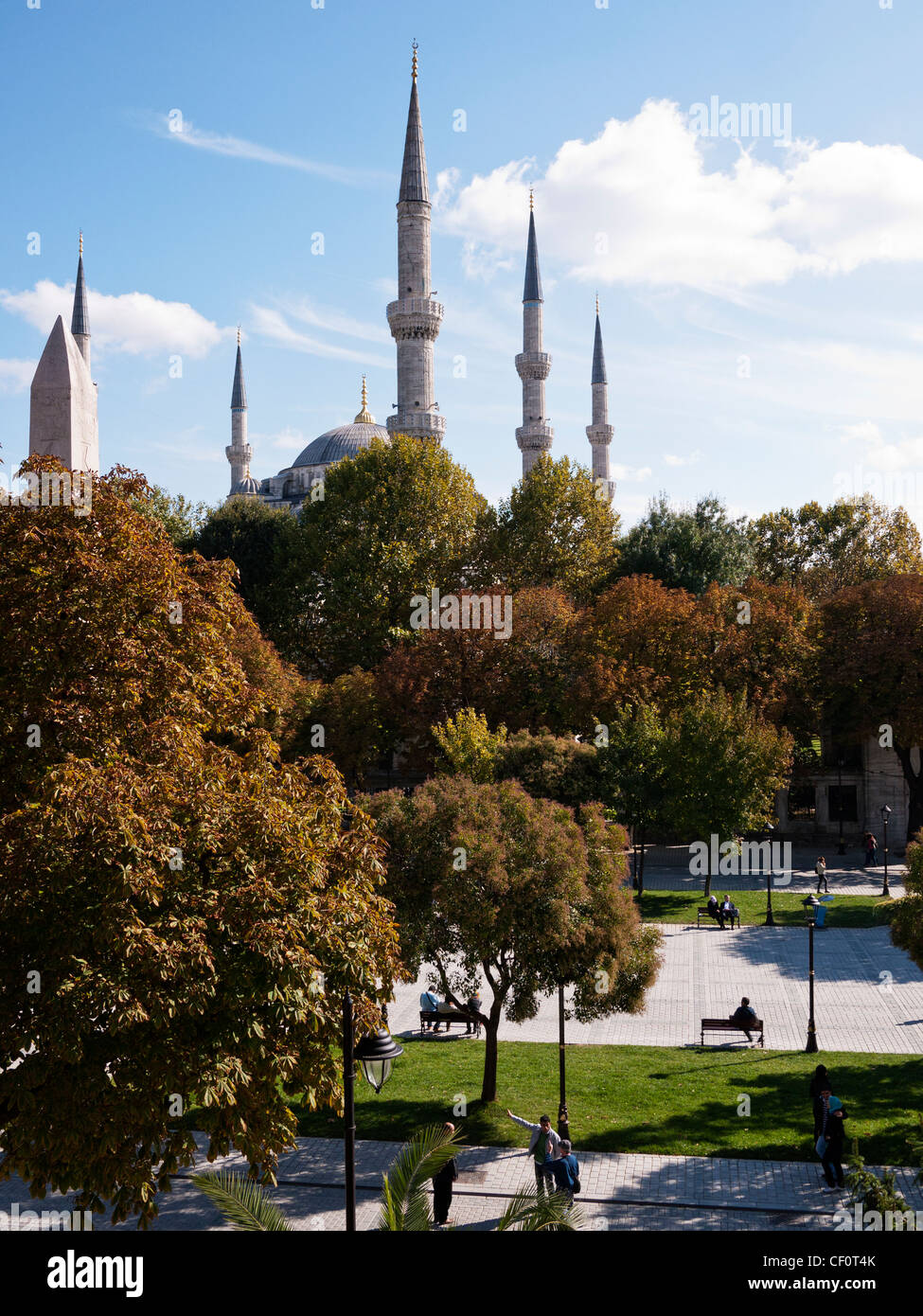 The Blue Mosque and Hippodrome viewed from the Islamic Arts Museum