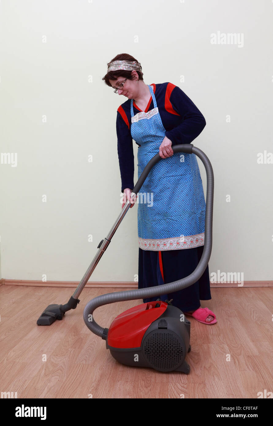 Beautiful Happy Housewife Wipes the Dust. Woman in Retro 60s Pin-up Style  in the Laundry. Home Wash. Housekeeper at Work Stock Photo - Image of  energy, ideal: 216270634