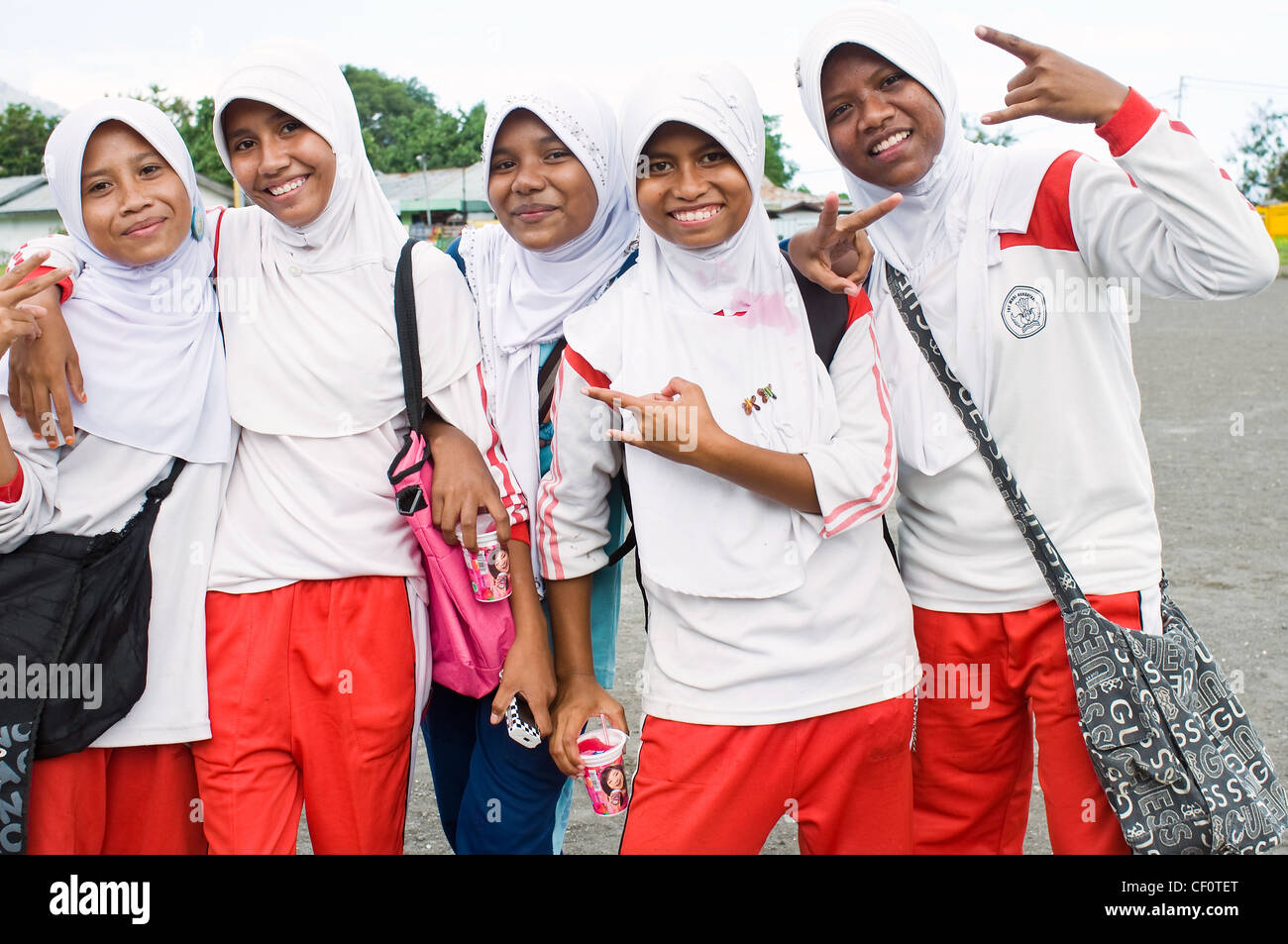 Islamic girls ende flores indonesia Stock Photo