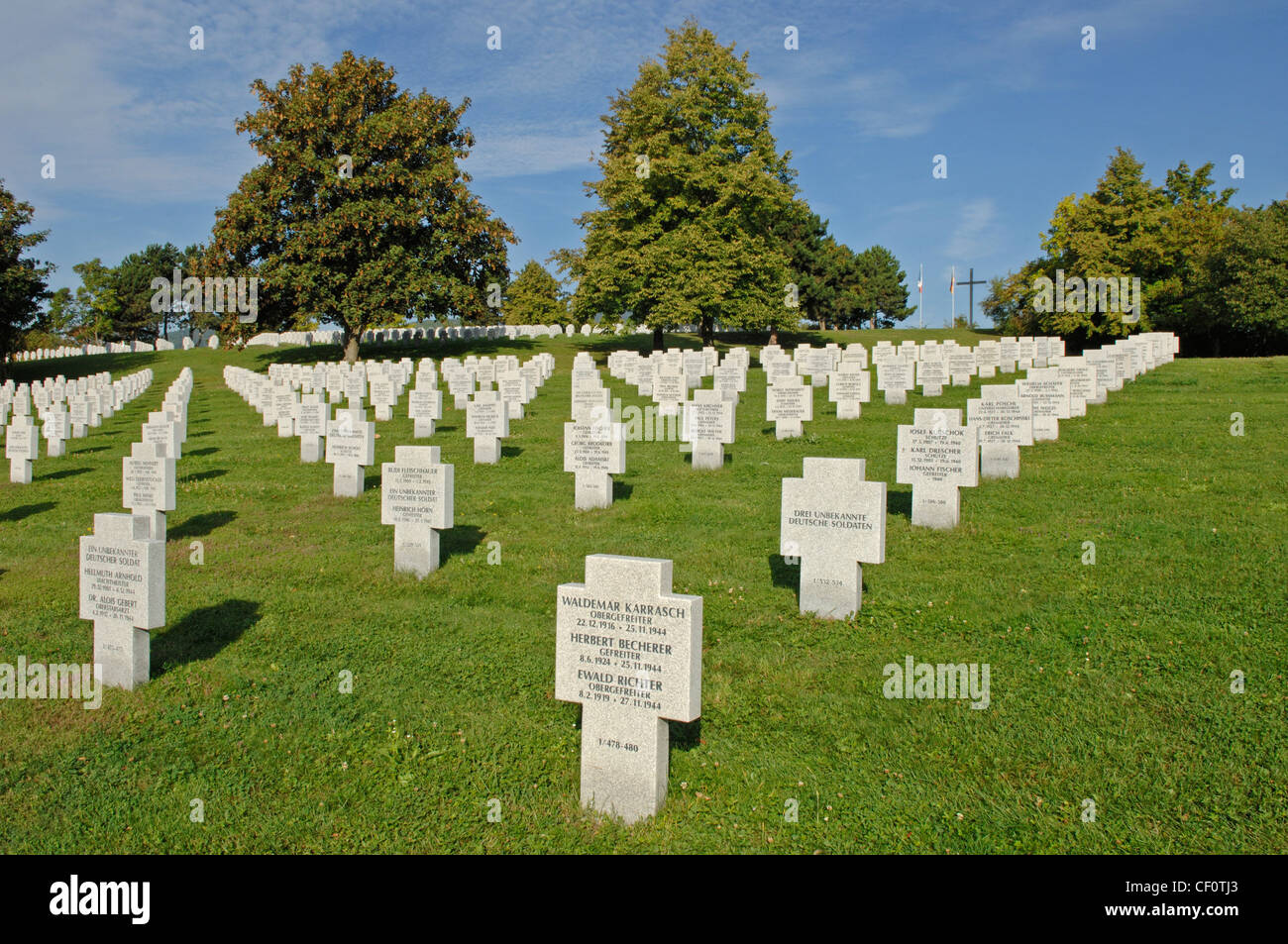 German WW2 cemetery at Bergheim in the Haut Rhin (68) departement of
