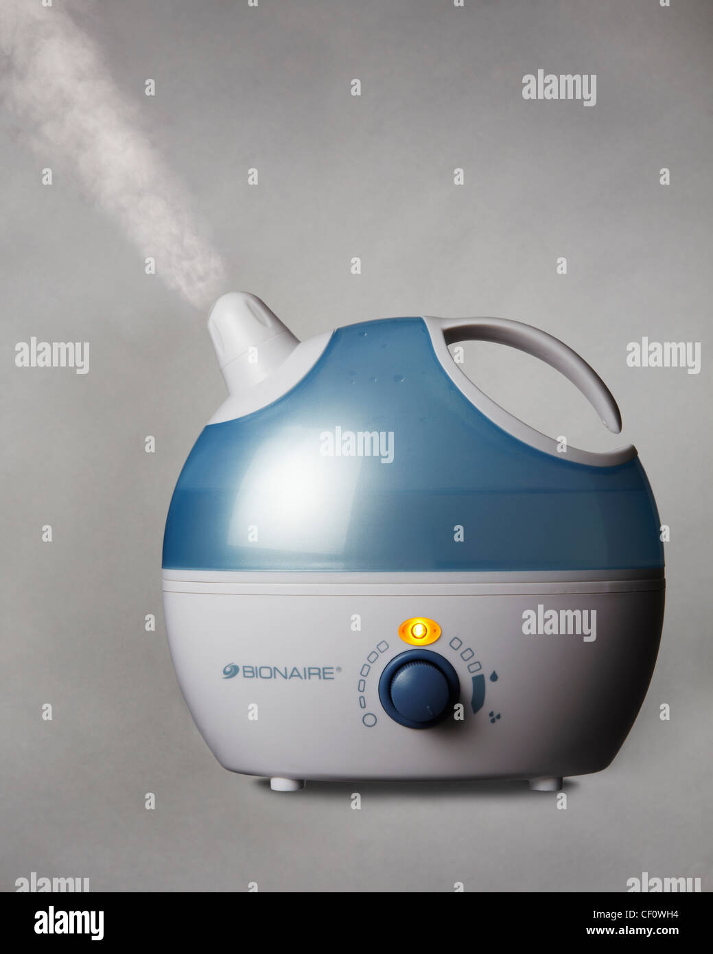 Humidifier, billowing out water vapour Stock Photo