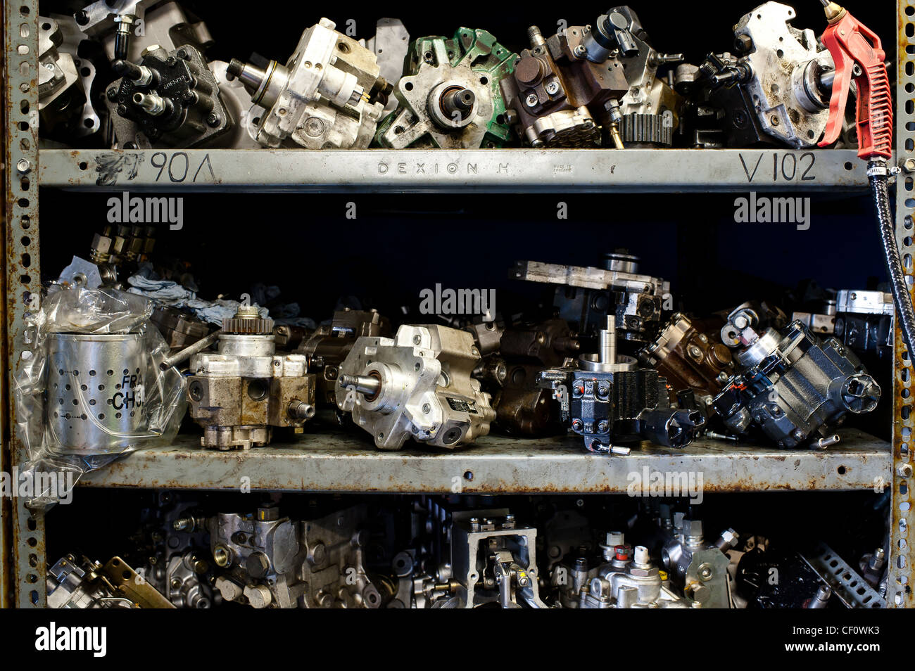 car fuel pump replacement parts sitting on shelf Stock Photo Alamy