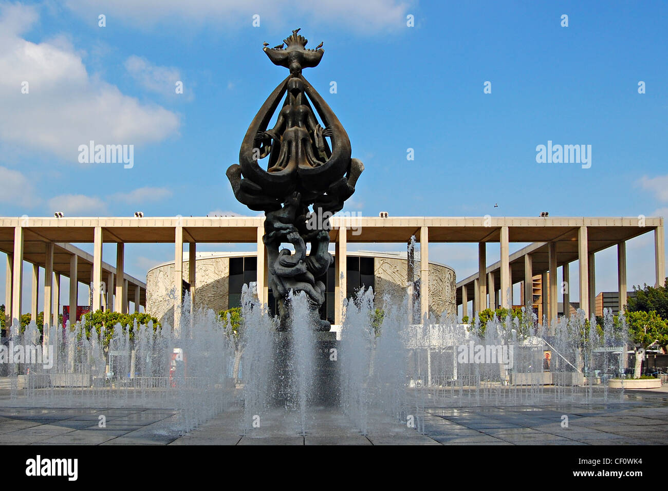 Music Center Fountain, Los Angeles, California Stock Photo