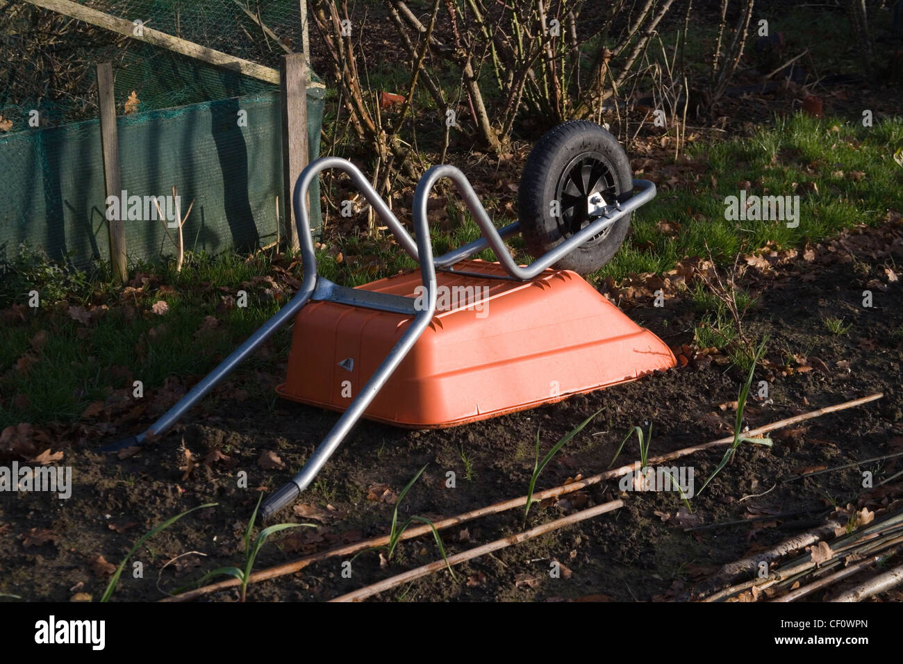 burgess hill allotment in February Stock Photo Alamy