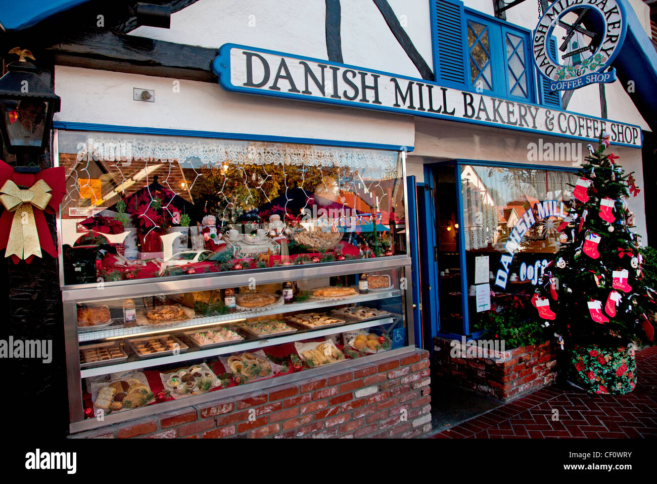 DANISH BAKERY & COFFEE SHOP, SOLVANG,CALIFORNIA, Stock Photo