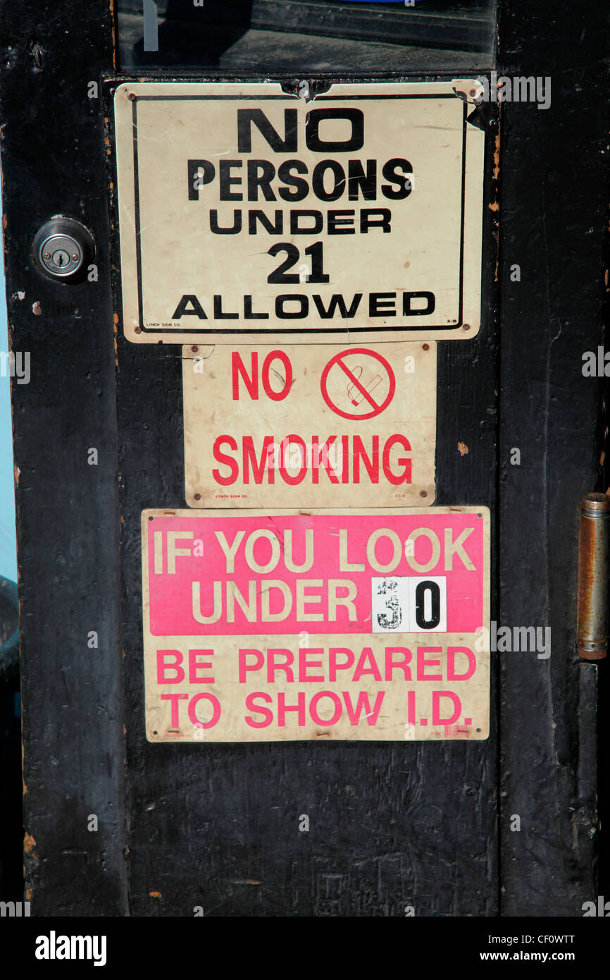 AMERICAN BAR SIGNS Stock Photo Alamy