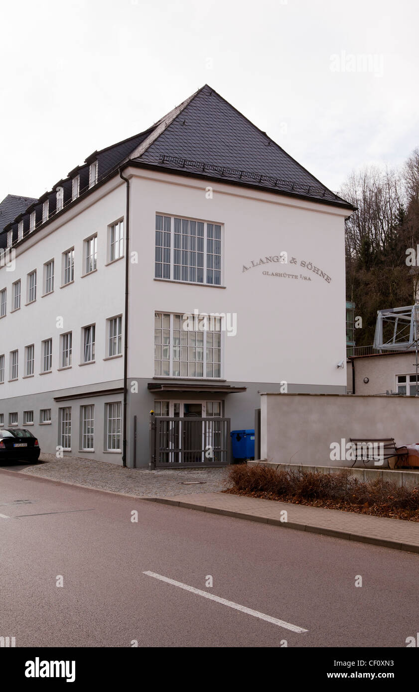 The factory of A. Lange & Söhne in Glashütte, Germany. Stock Photo