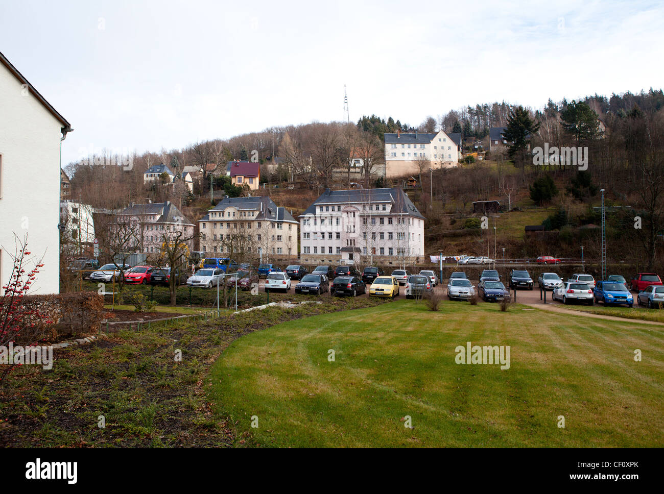 The A. Lange & Söhne park in the watchmaking town of Glashutte, Saxony. Stock Photo