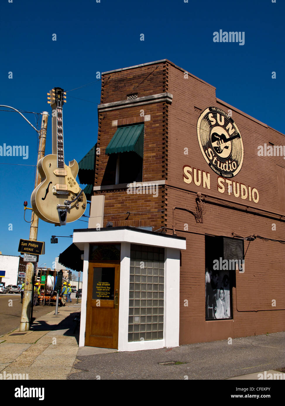 Exterior of the old Sun Studio in Memphis Tennessee where Elvis Presley ...
