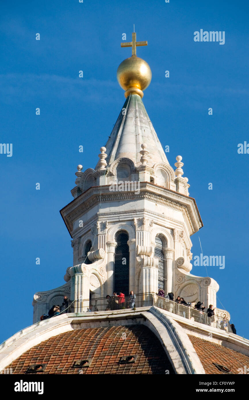 The lantern of Brunelleschi's dome on the Cathedral in Florence, Italy