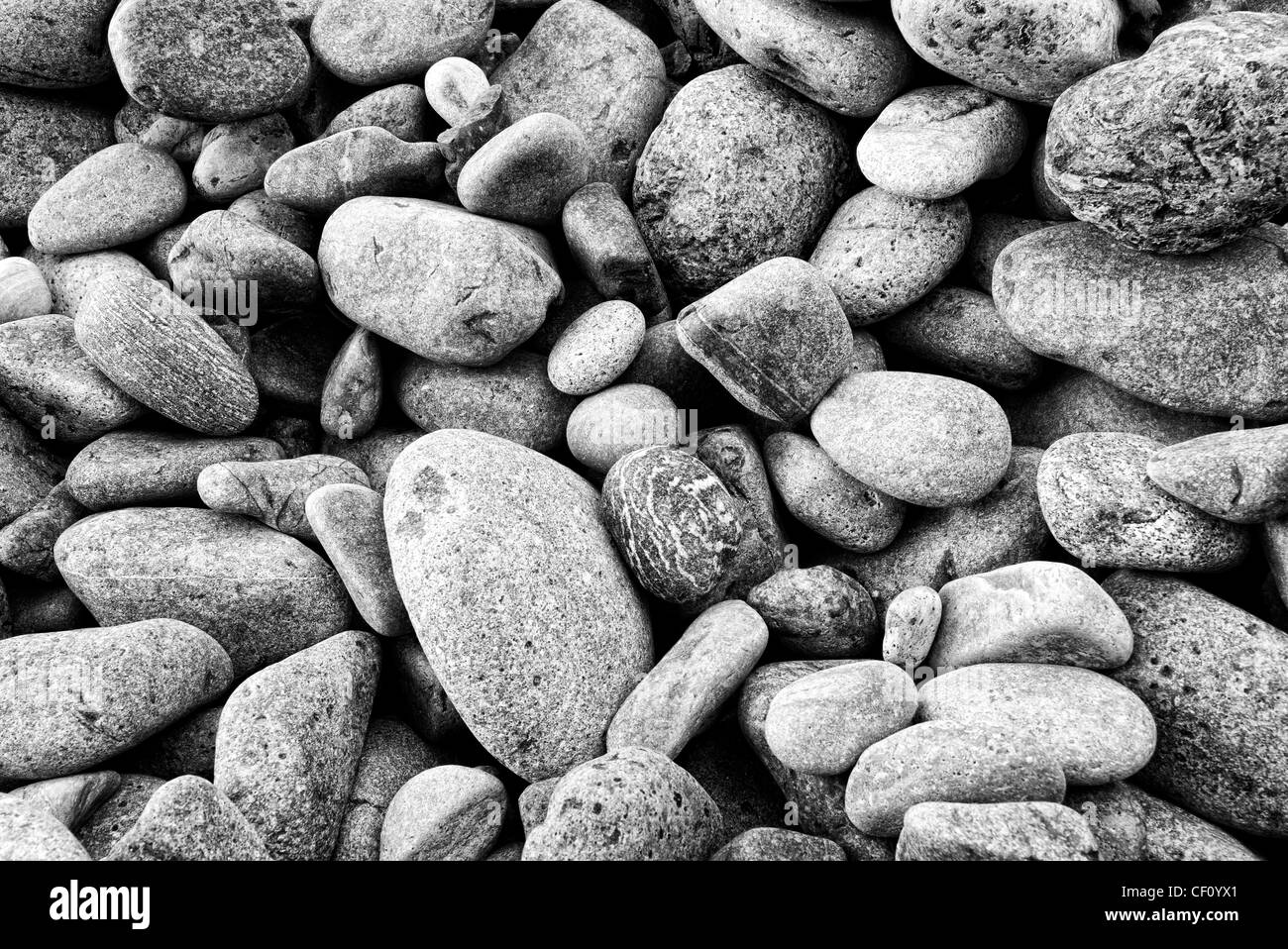 Pebbles close up abstract Black and White Stock Photos & Images - Alamy