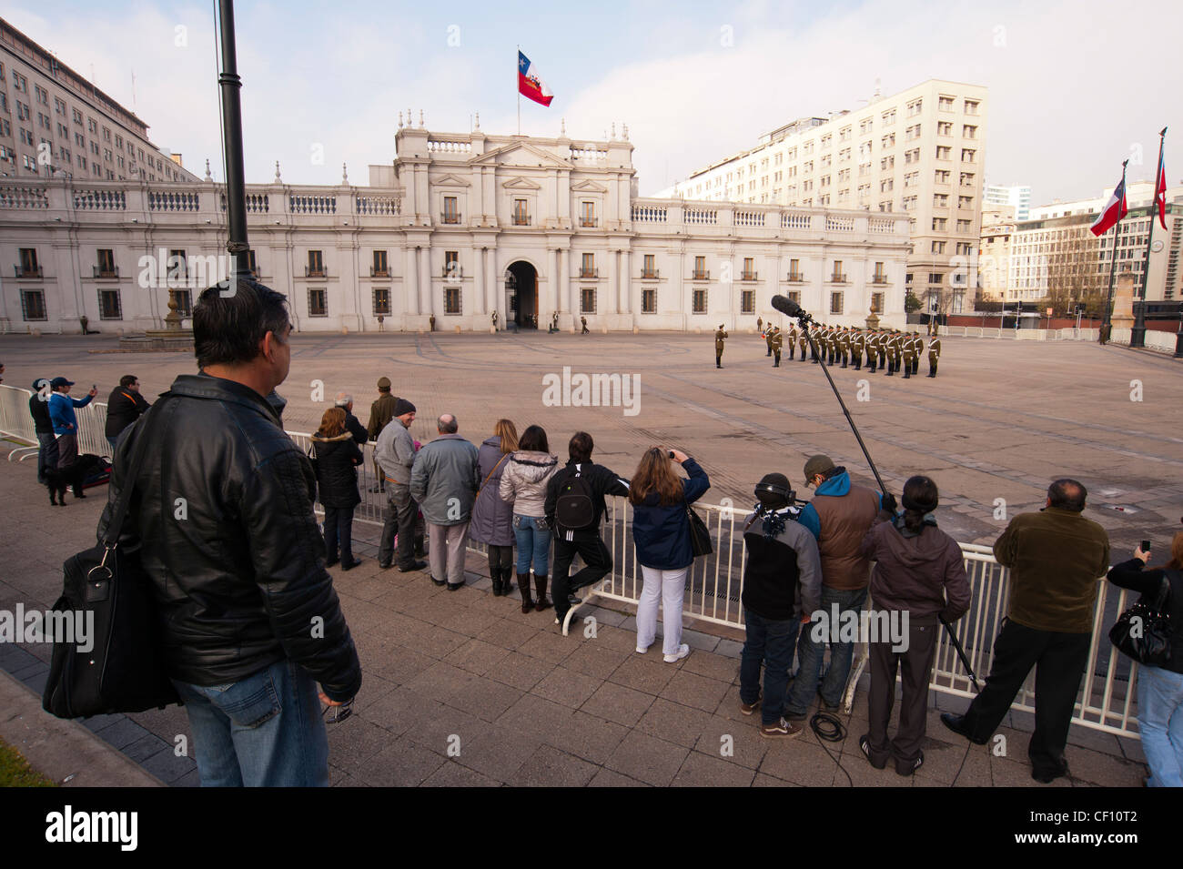 Changing of the Guard at Palacio de la Moneda, Santiago, Chile Stock ...