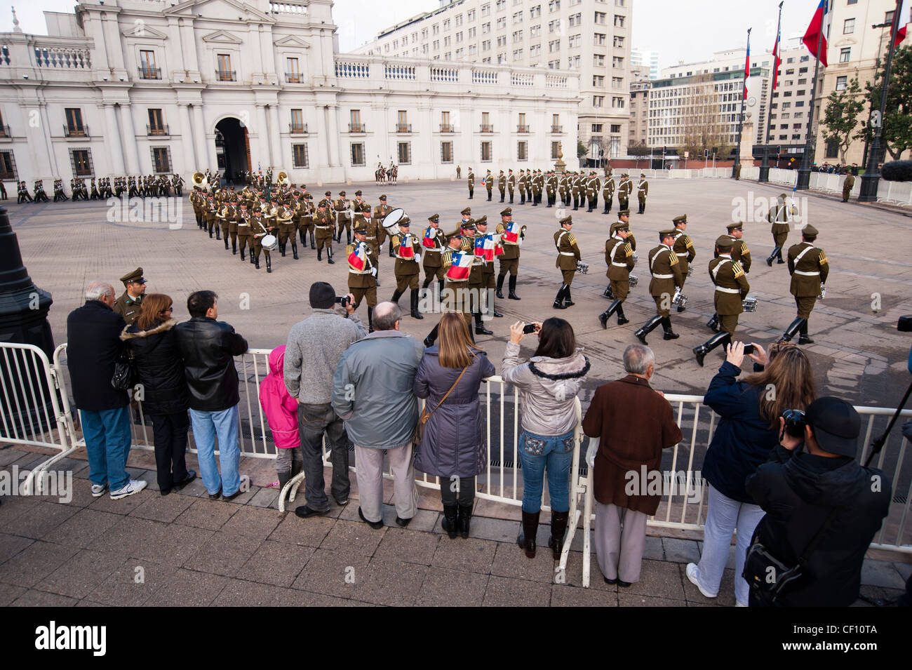 Changing of the Guard at Palacio de la Moneda, Santiago, Chile Stock ...