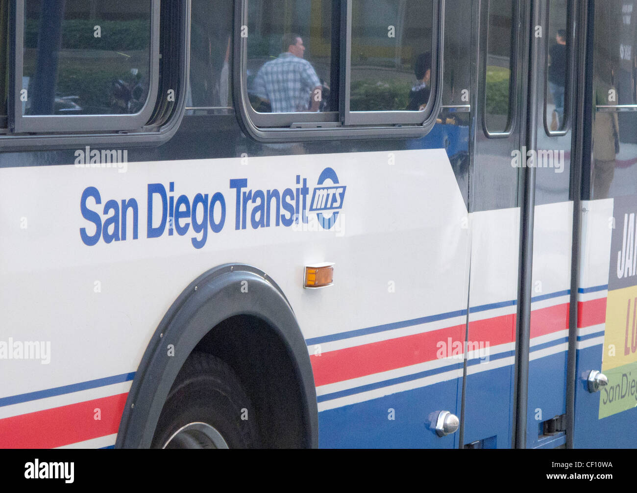 San Diego Transit bus closeup detail Stock Photo Alamy