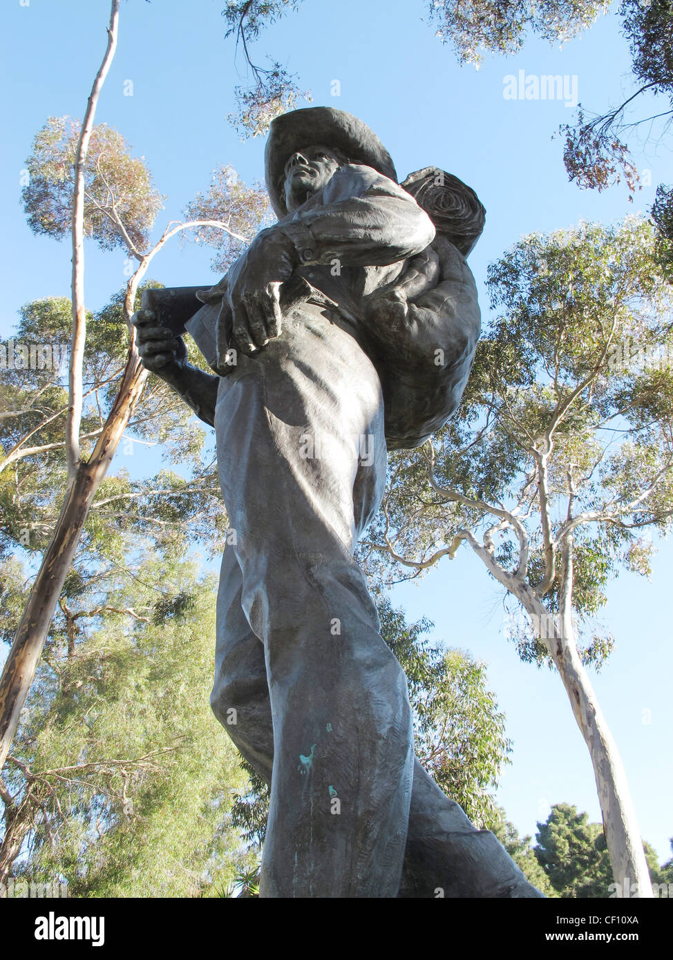 Statue in Presidio Park at Old Town San Diego California Stock Photo