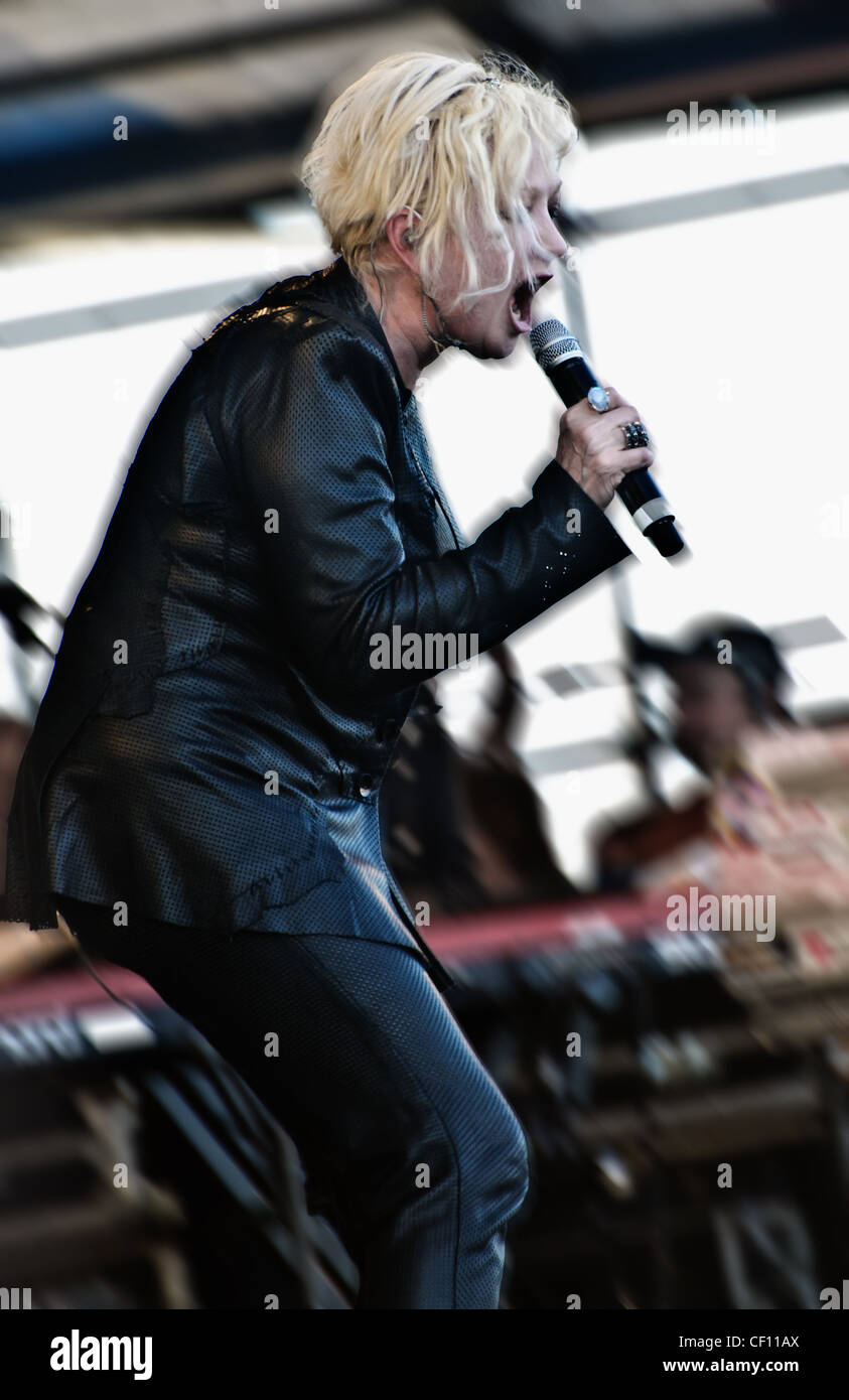 Cyndi Lauper plays at Jazz Fest 2011 in New Orleans on day 4, with