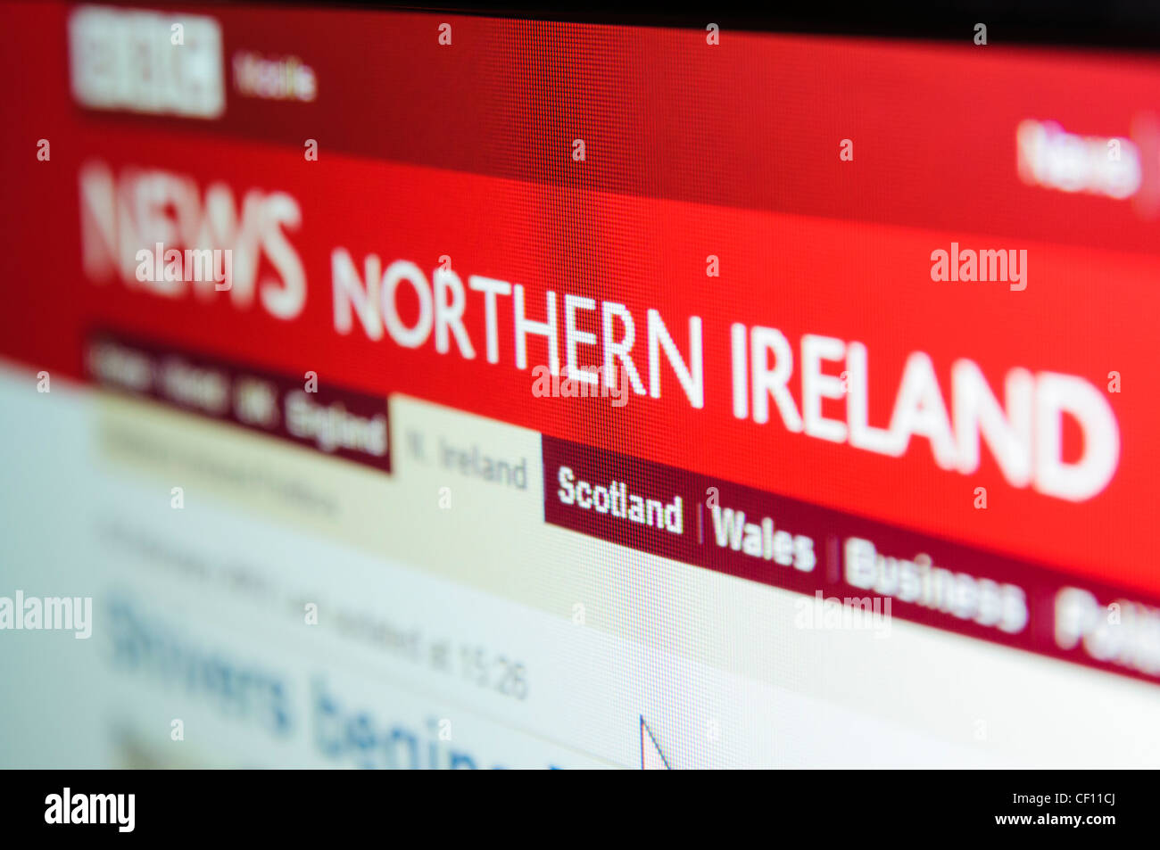 bbc-northern-ireland-news-page-stock-photo-alamy