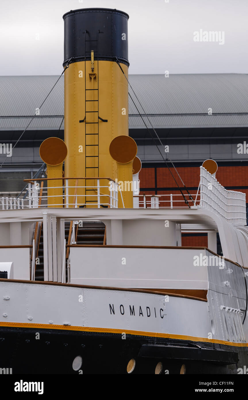 The Nomadic, tender vessel built to ferry passengers onto the Titanic at Cherbourg. Stock Photo