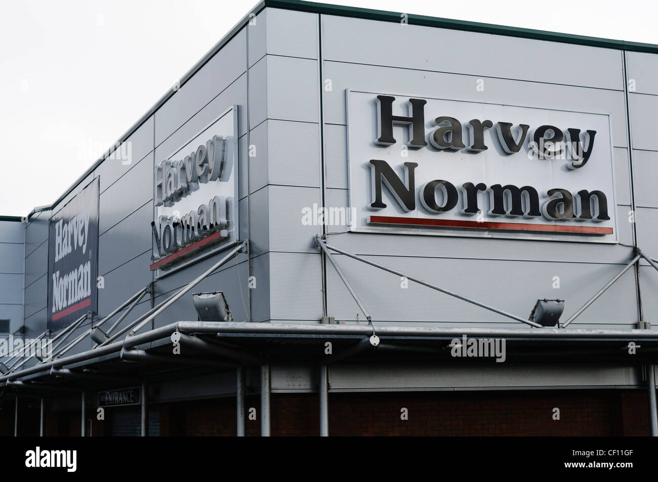 Harvey Norman, furniture, household, electrical and computer store. Stock Photo