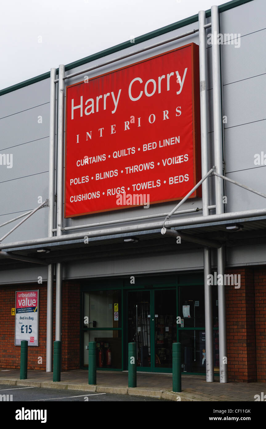Harry Corry, a Northern Ireland based household fabrics and textiles chain. Stock Photo