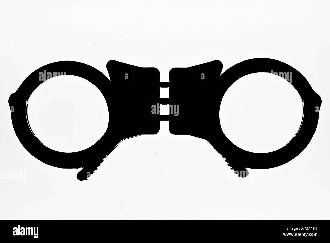 Handcuffs. Black and white close up Stock Photo Alamy