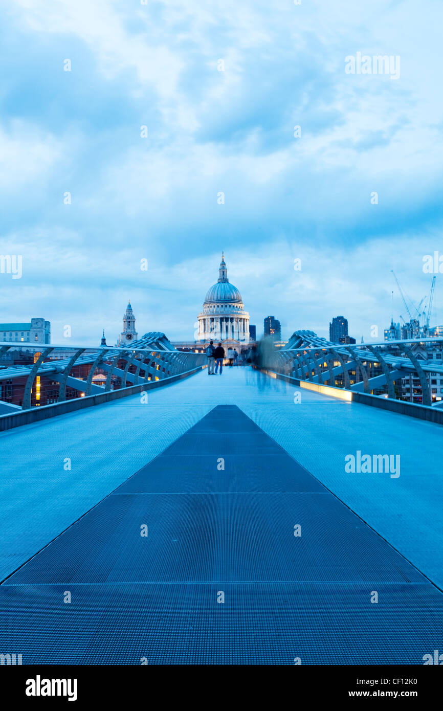 A view of St Paul's cathedral from the Millenium Bridge Stock Photo