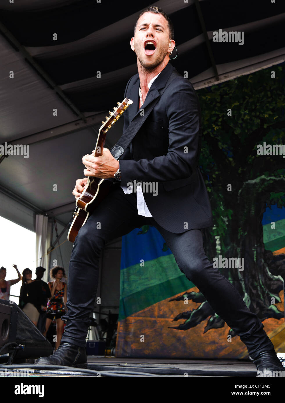 Spearhead performing at the 2012 Jazz and Heritage Festival in New Orleans, LA. Stock Photo