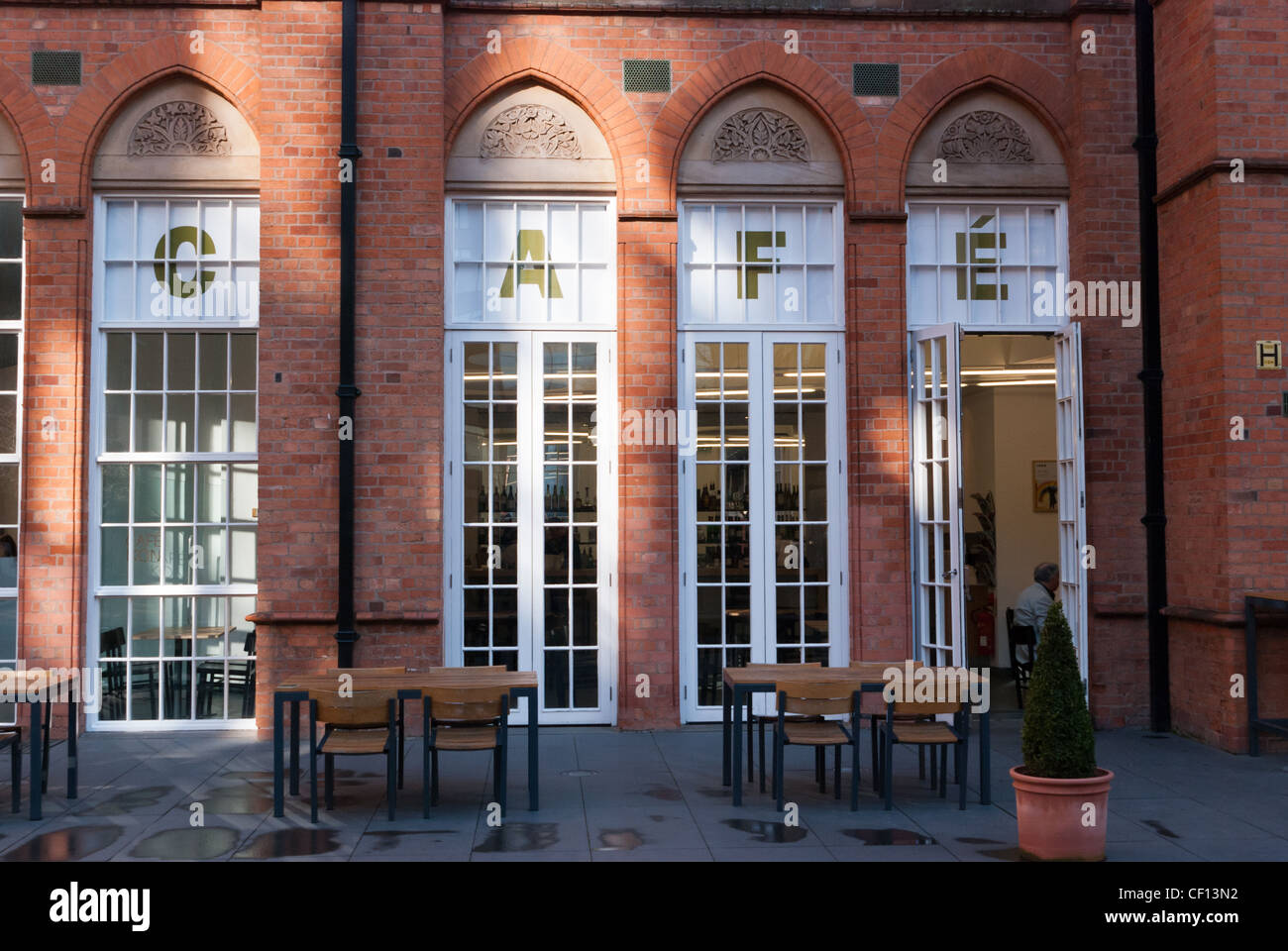Cafe at the Ikon Gallery in Brindley Place, Birmingham, UK Stock Photo