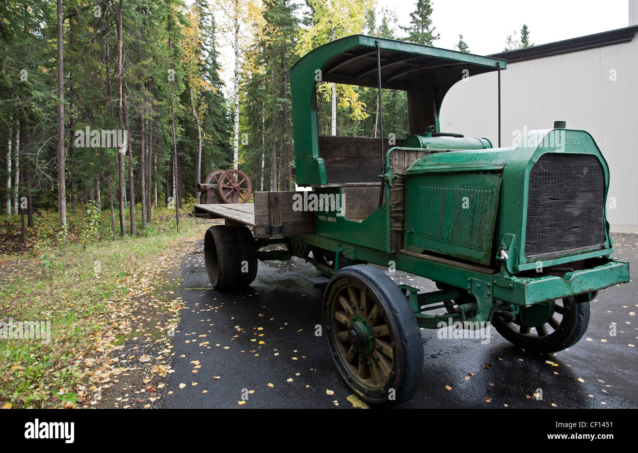 1918 Duplex truck.(the original four wheel drive truck). Fountainhead Antique Auto Museum. Fairbanks. Alaska. USA Stock Photo