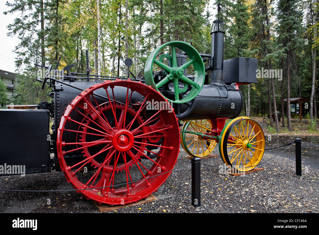 1905 Advance (traction engine). Fountainhead Antique Auto Museum. Wedgewood Resort. Fairbanks. Alaska. USA Stock Photo