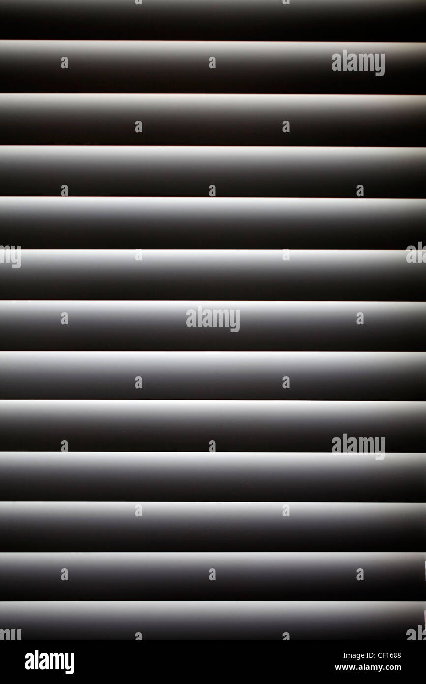 CLOSED VENETIAN WINDOW BLIND Stock Photo
