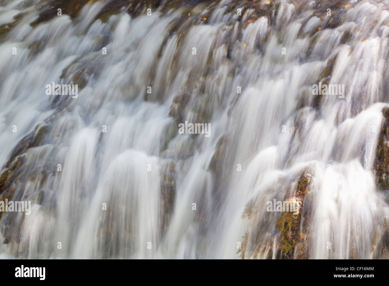 Cascades of water in Monasterio de Piedra Natural Park, Zaragoza Province, Aragon, Spain. Stock Photo