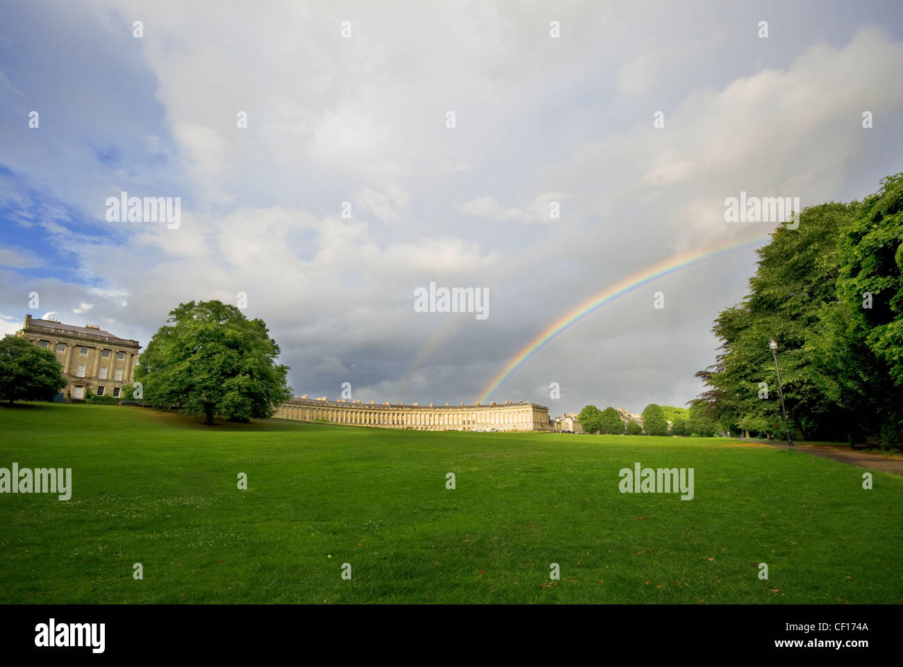 A view of the Royal Crescent in Bath Stock Photo