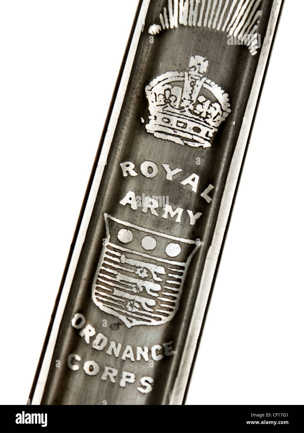1951 vintage Royal Army Ordnance Corps Officer dress sword Stock Photo