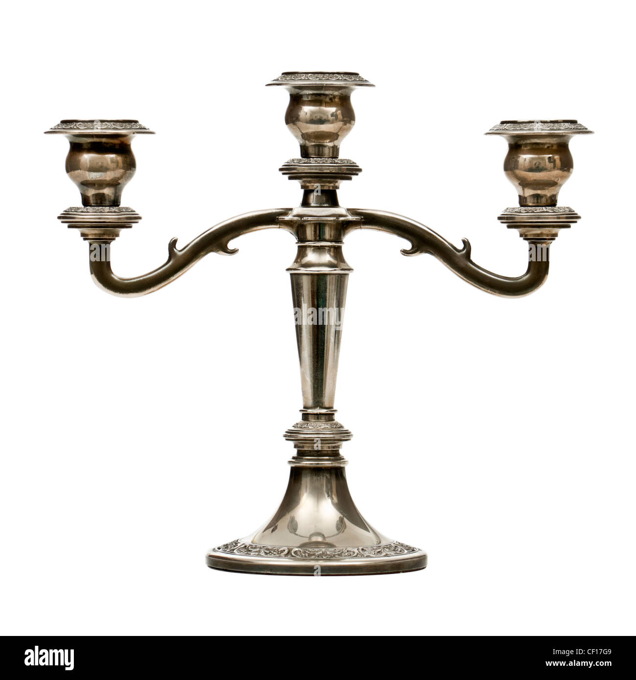 Vintage Silver plated candelabrum by Grenadier Stock Photo