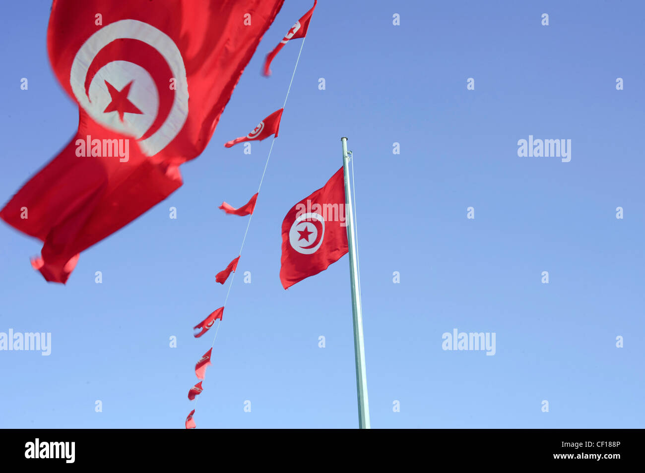Tunisian flag Stock Photo Alamy