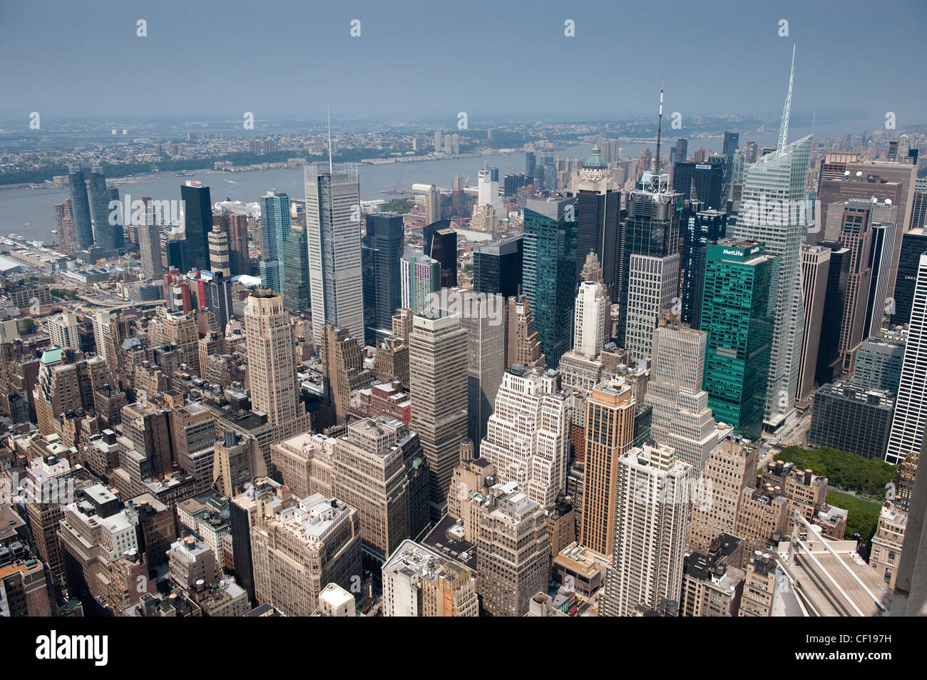 View over Manhatten Island from the Empire State Building. New York, USA Stock Photo