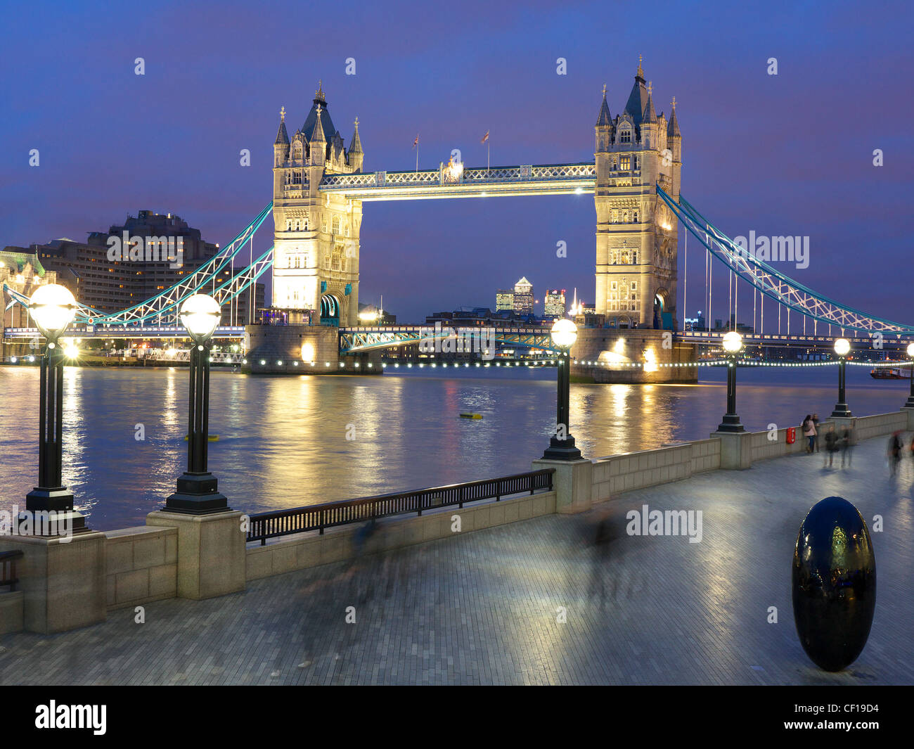 London Tower Bridge illuminated at night Stock Photo