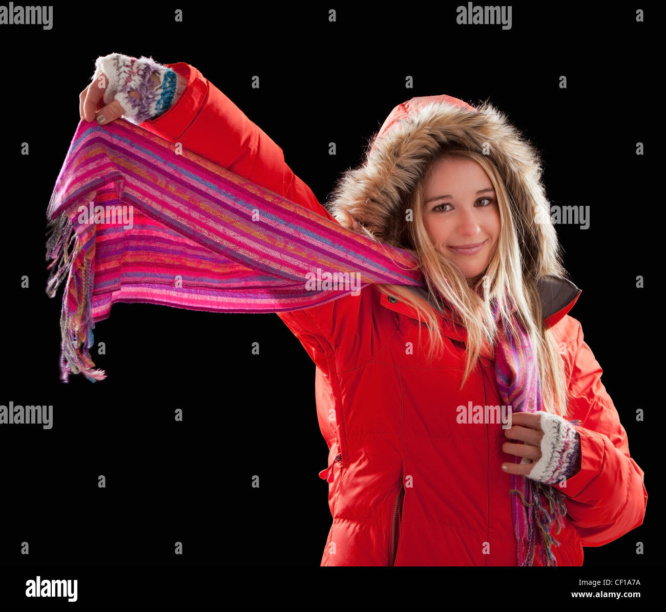 Woman in black coat hi-res stock photography and images - Alamy