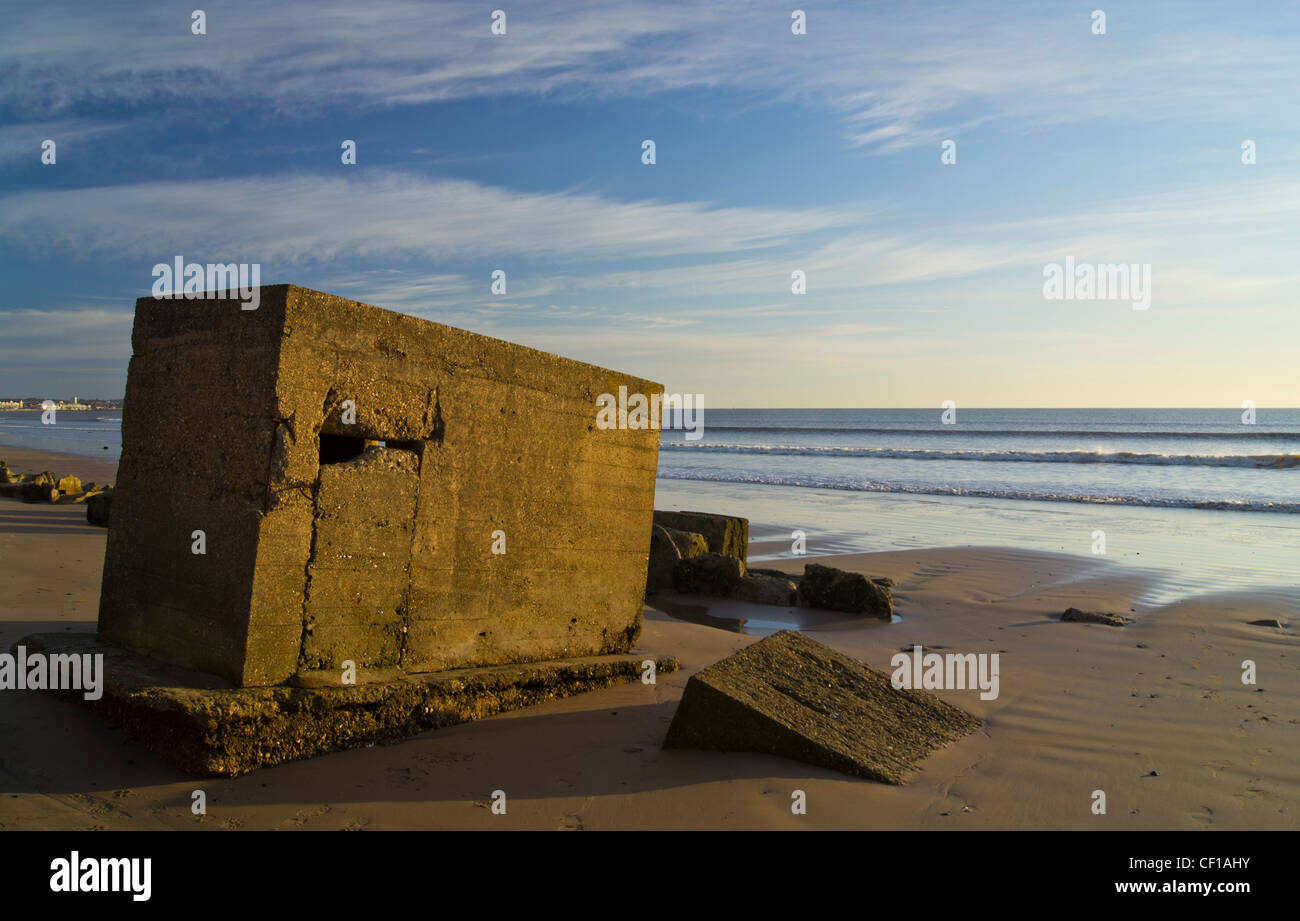 World War 2 Pill Box on the East Yorkshire coast Stock Photo Alamy