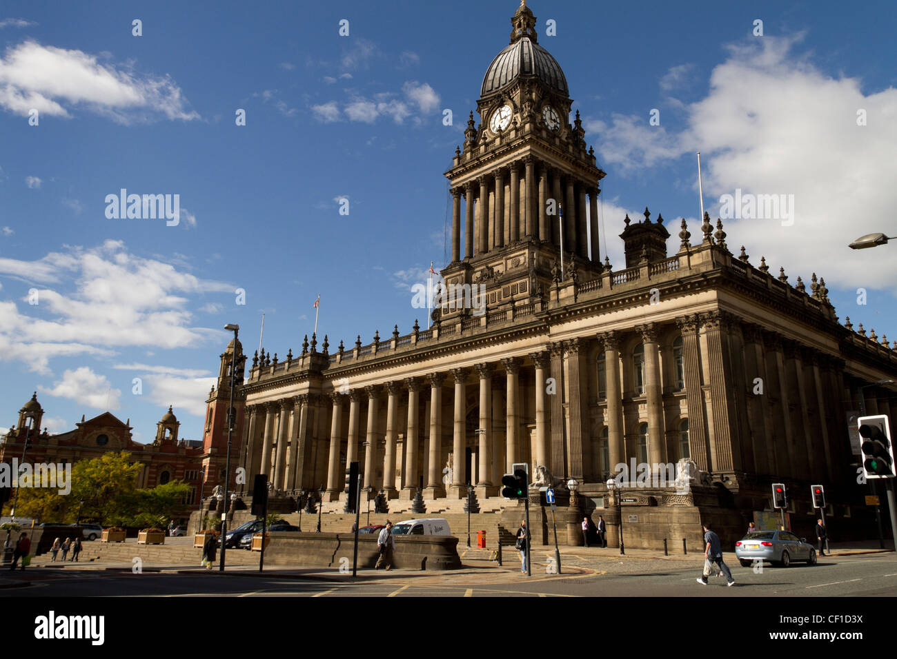 Leeds Town Hall, The Headrow Leeds, West Yorkshire Stock Photo