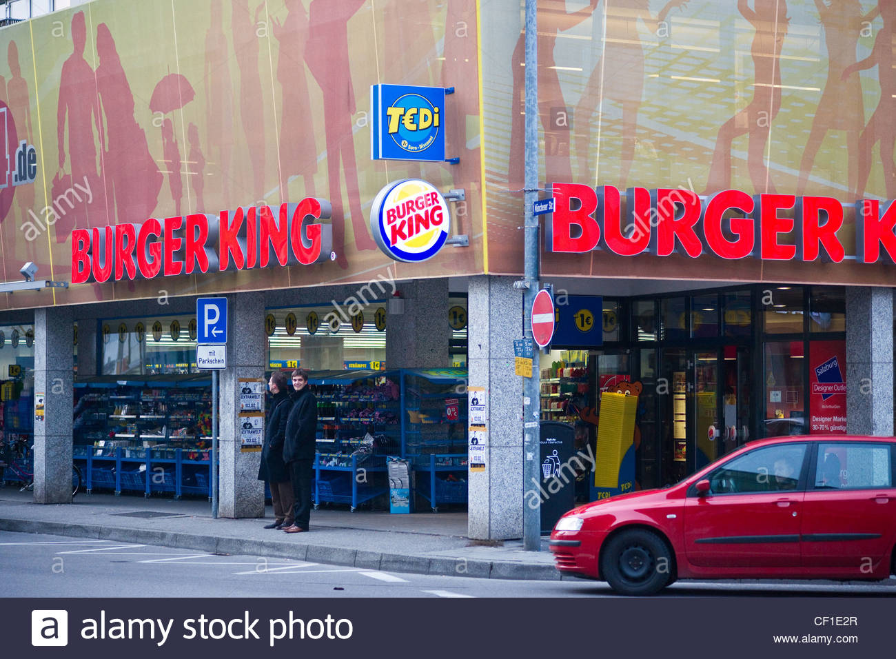 munich germany german burger king old burger restaurants germany Stock